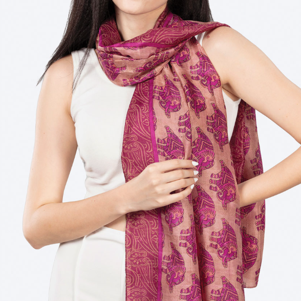 Up-Cycled Silk Sari Scarves Assorted