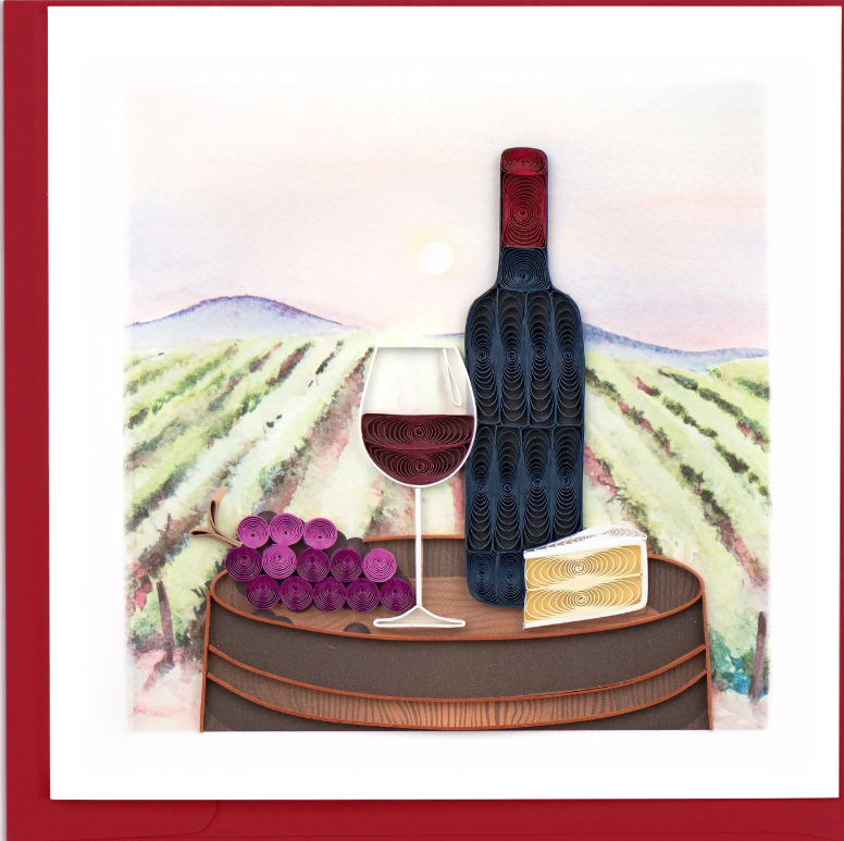 Vineyard Quilled Greeting Card