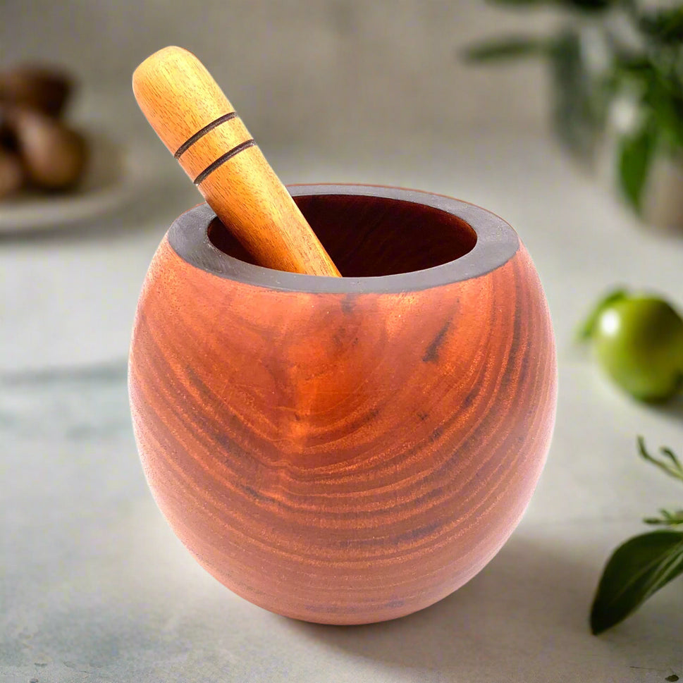 Large Rounded Mortar and Pestle