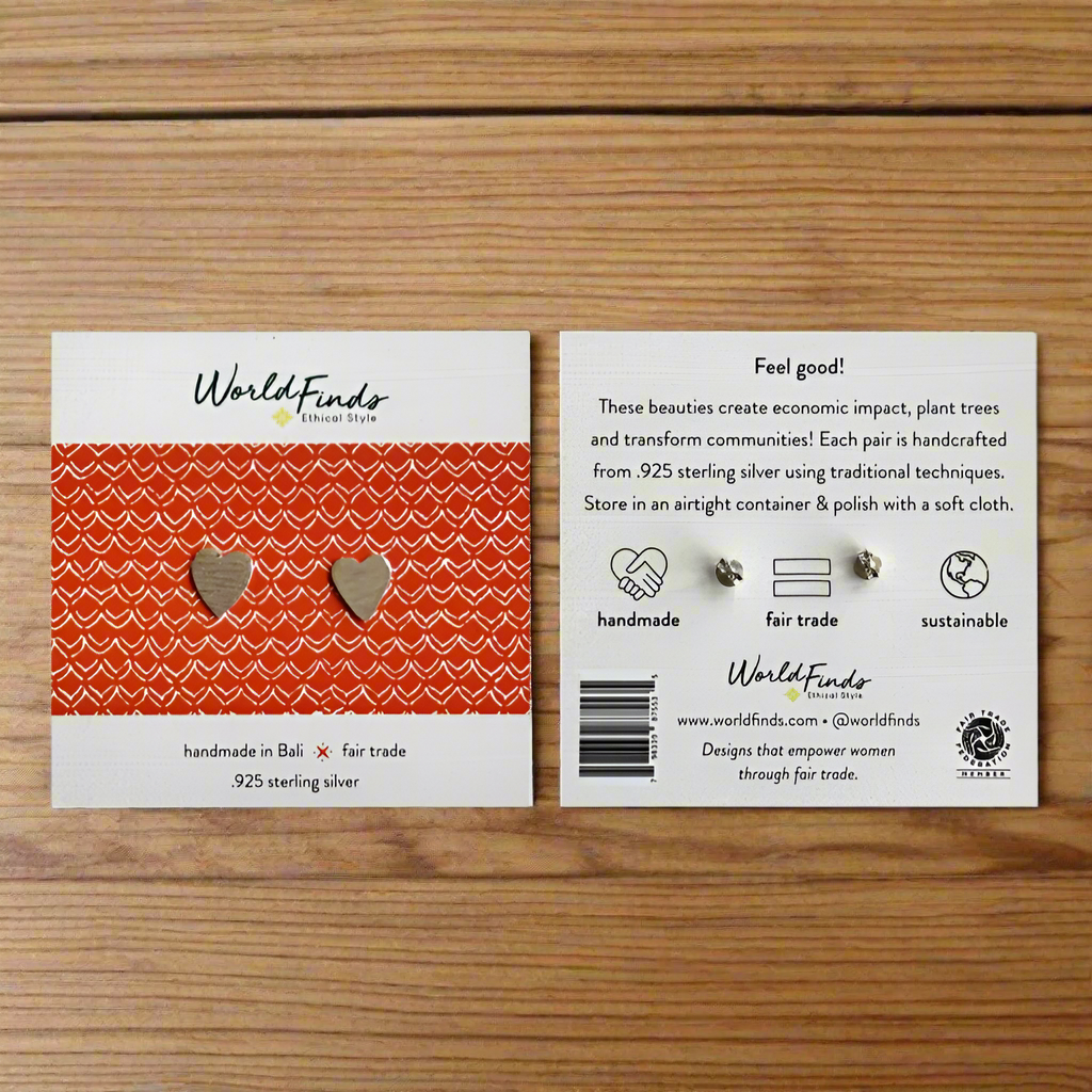 Feel good! Sterling silver heart earrings