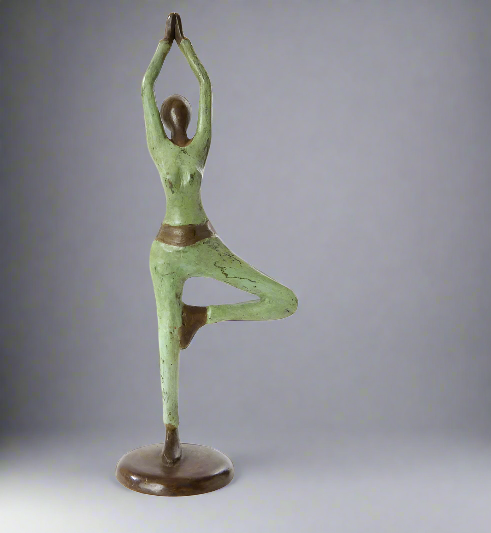 Yoga Tree Pose Bronze Sculpture