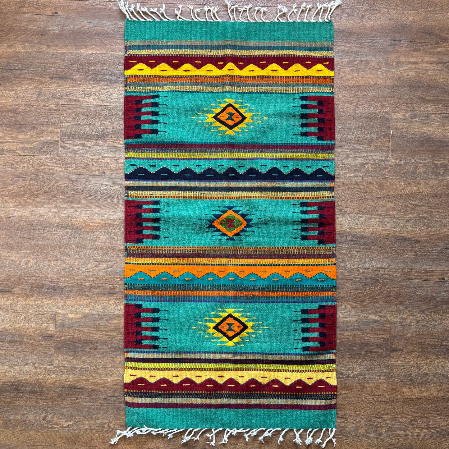 Zapotec Summer Sky Wool Rug