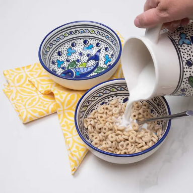 Blue Fish Ceramic Cereal Bowl