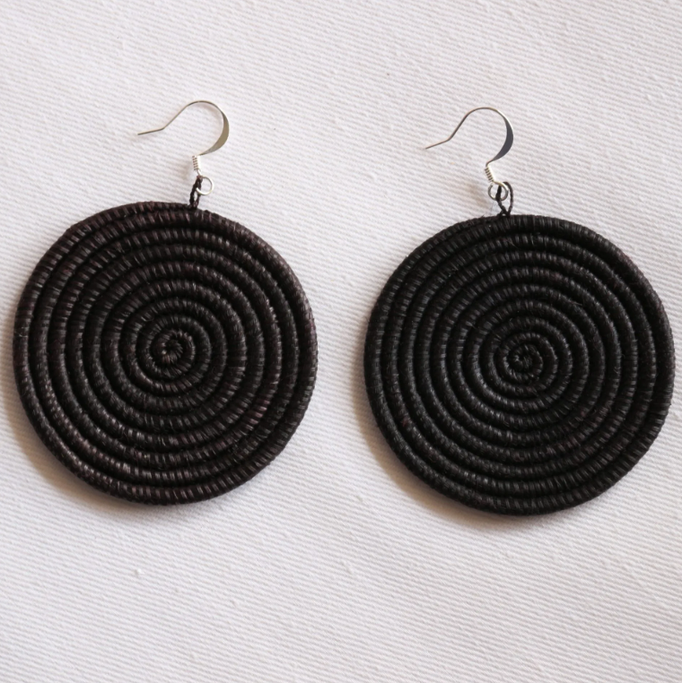 Woven Disc Earrings