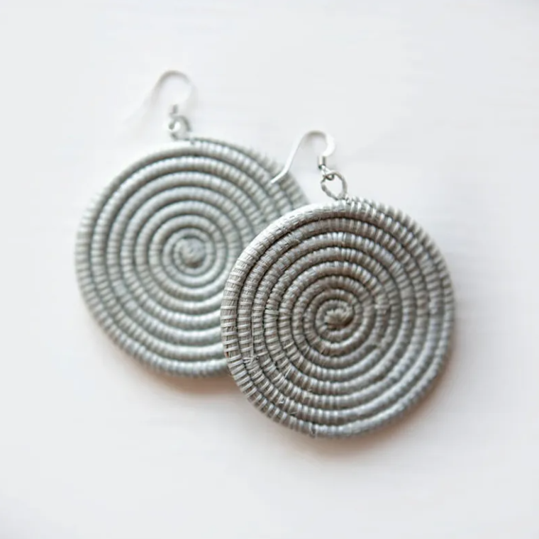 Woven Disc Earrings