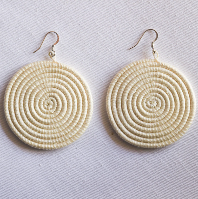 Woven Disc Earrings