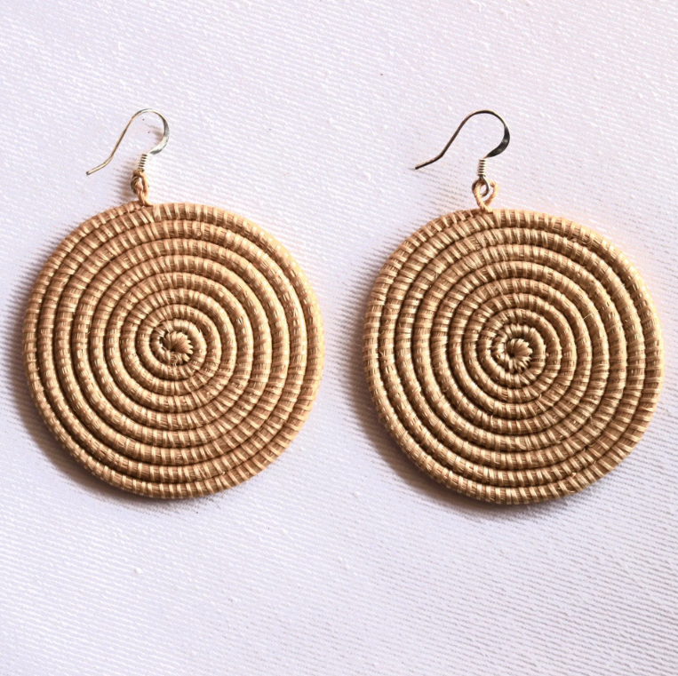 Woven Disc Earrings