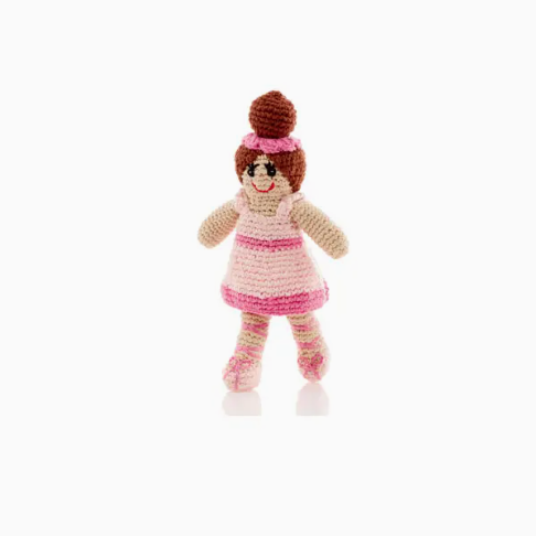 Doll Ballerina Rattle Pale Pink