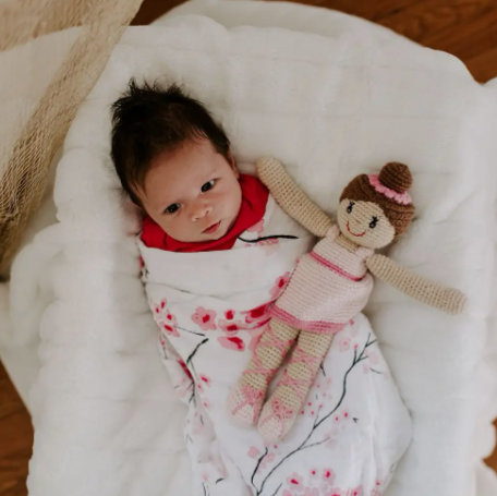 Doll Ballerina Rattle Pale Pink