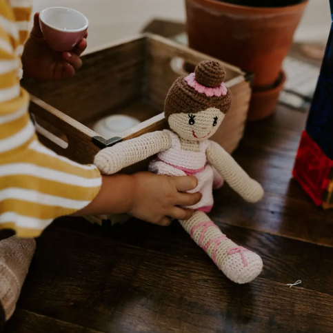 Doll Ballerina Rattle Pale Pink