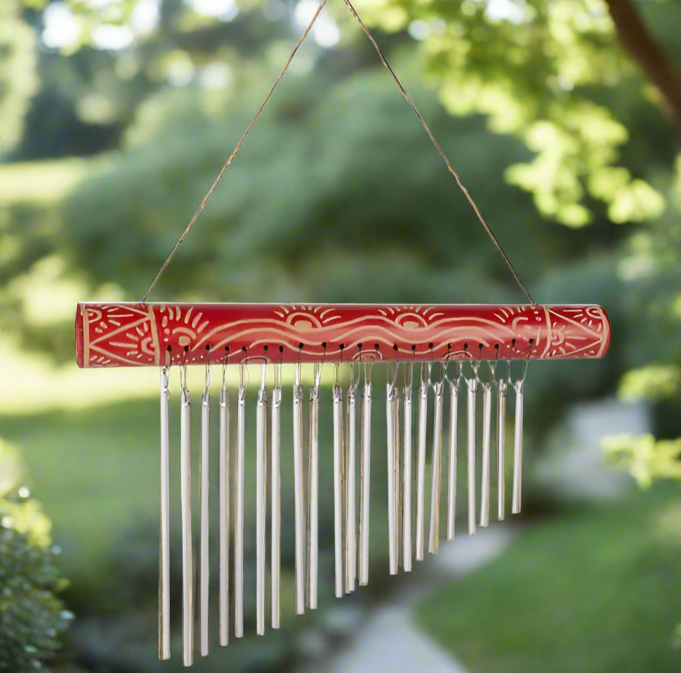 Sun Chimes - Carved Bamboo Wind Chime