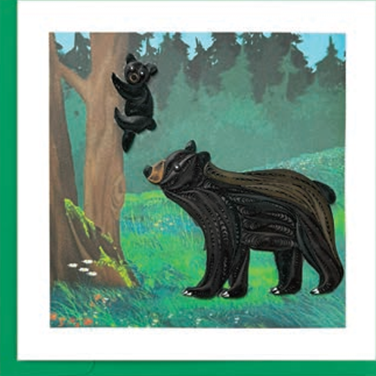 Black Bear and Cub Card