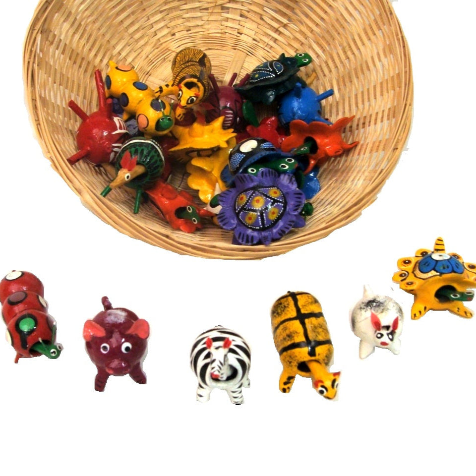 Mexican Bobble Head Wood Animals