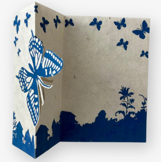 Fold Out Butterfly Greeting Card