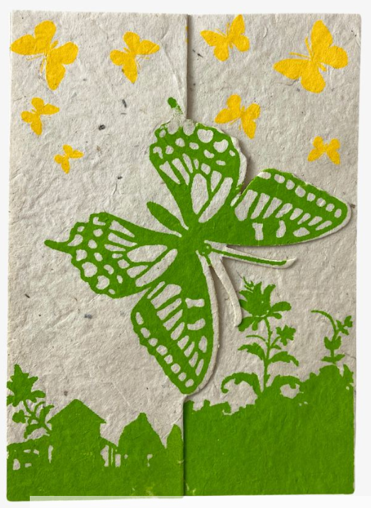 Fold Out Butterfly Greeting Card