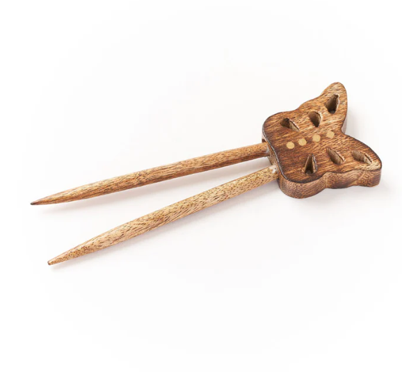 Hiranya Butterfly Wood Hair Pin