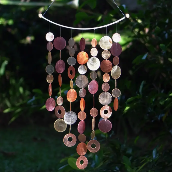 Inverted Arch Capiz Chime - Flame