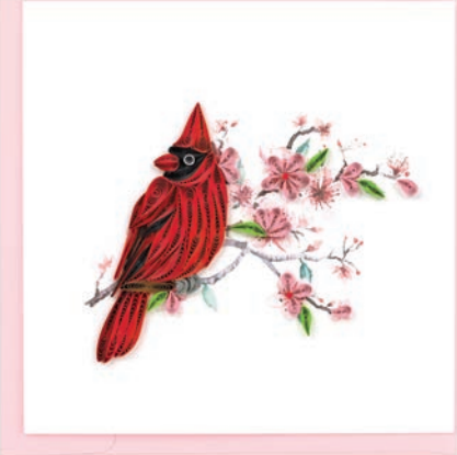 Cardinal & Cherry Blossom Card