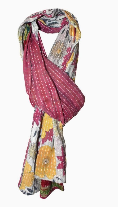 Cotton Kantha Scarves Assorted