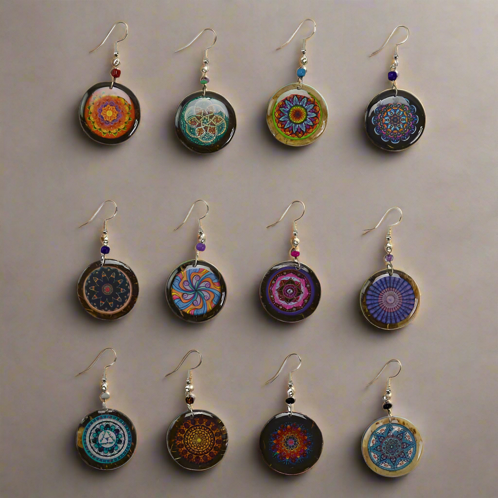 Kaleidoscope Colorful Earrings