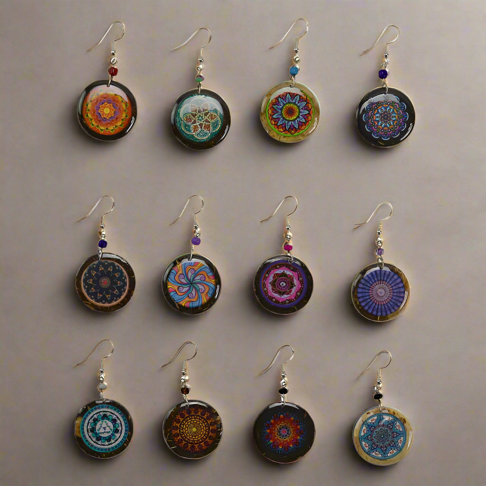 Kaleidoscope Colorful Earrings