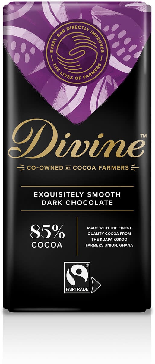 Divine Chocolate Bar 85% Dark