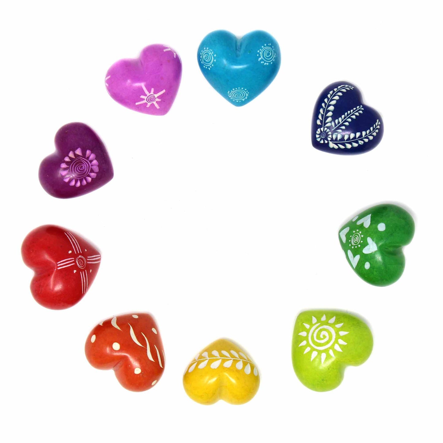 Soapstone Hearts Assorted Designs 1"