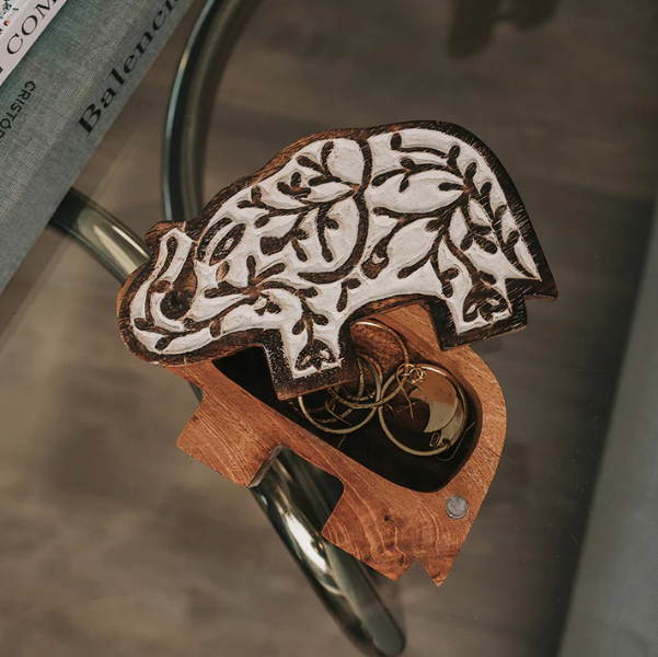 Aashiyana Elephant Wooden Pivot Box