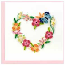 Floral Heart Wreath Card