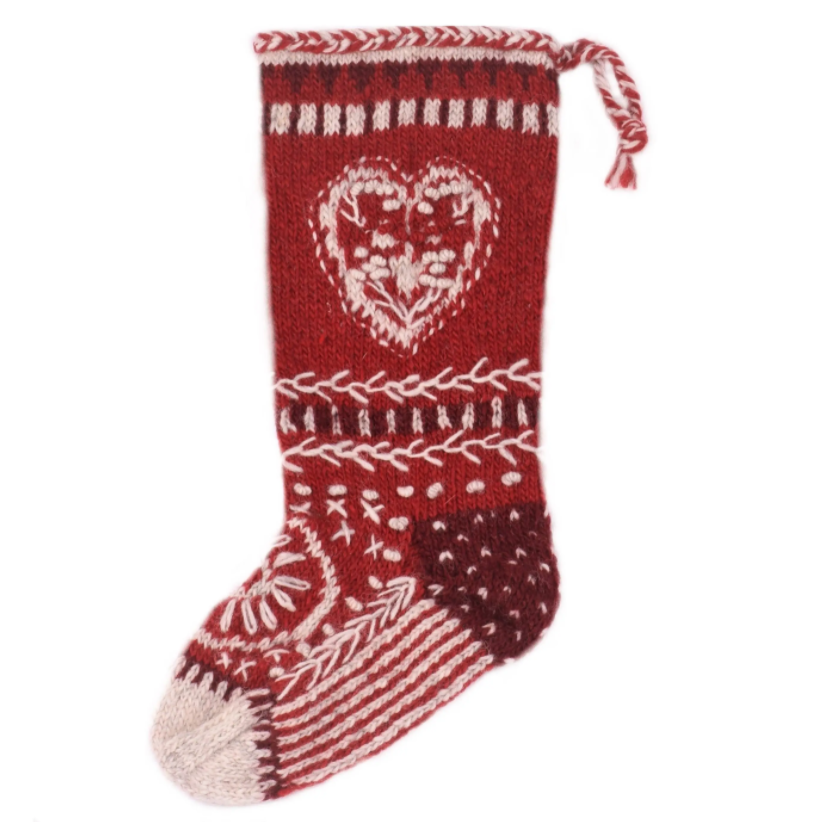 Hand Knit Christmas Stocking