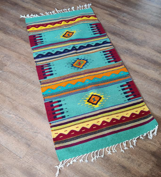 Zapotec Summer Sky Wool Rug