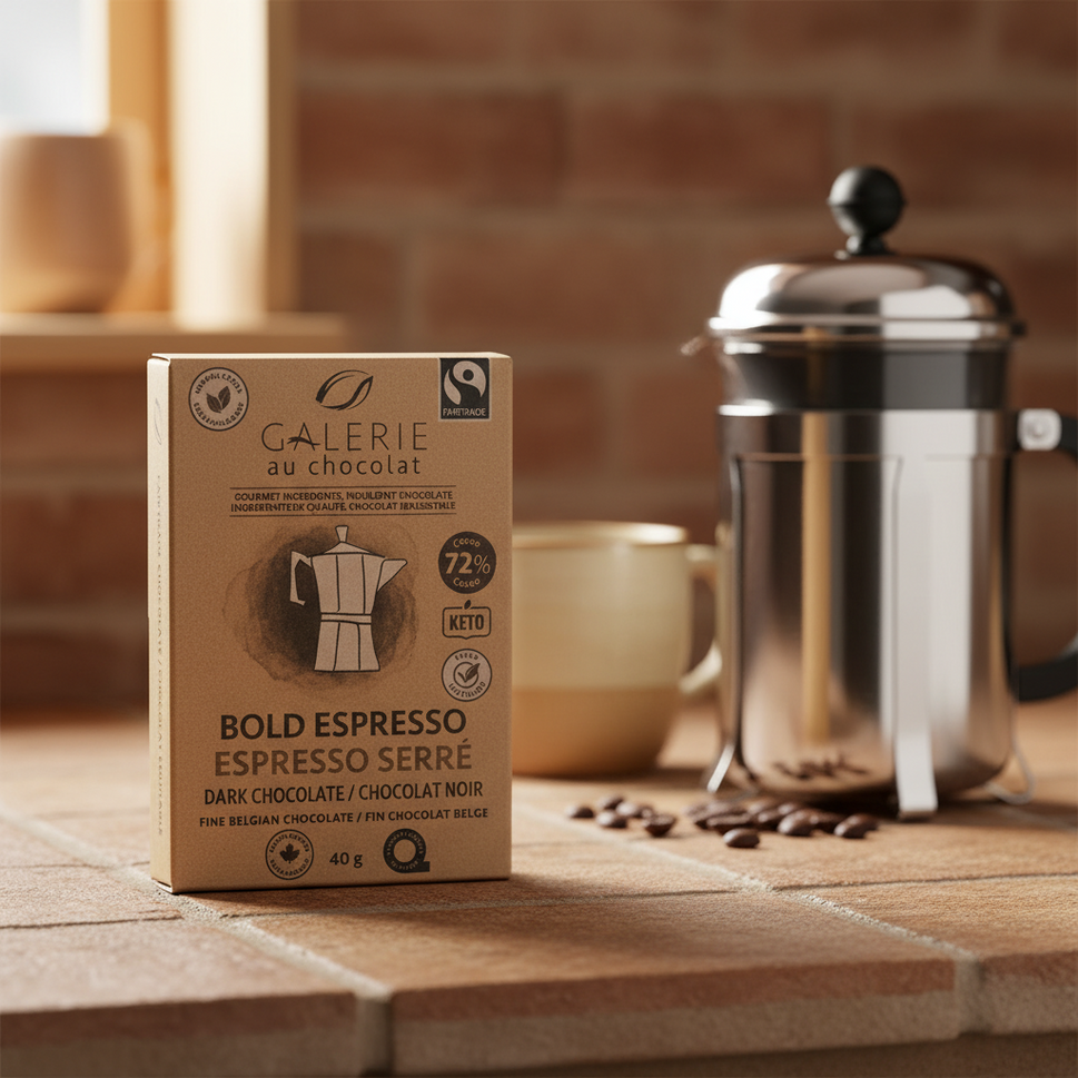 Mini Fairtrade Espresso Dark Chocolate Bar 40g