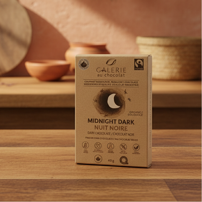 Mini Fairtrade Midnight Dark Chocolate Bar 40g