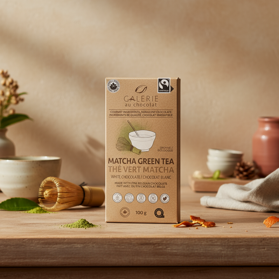 Matcha Green Tea White Chocolate Bar 100g