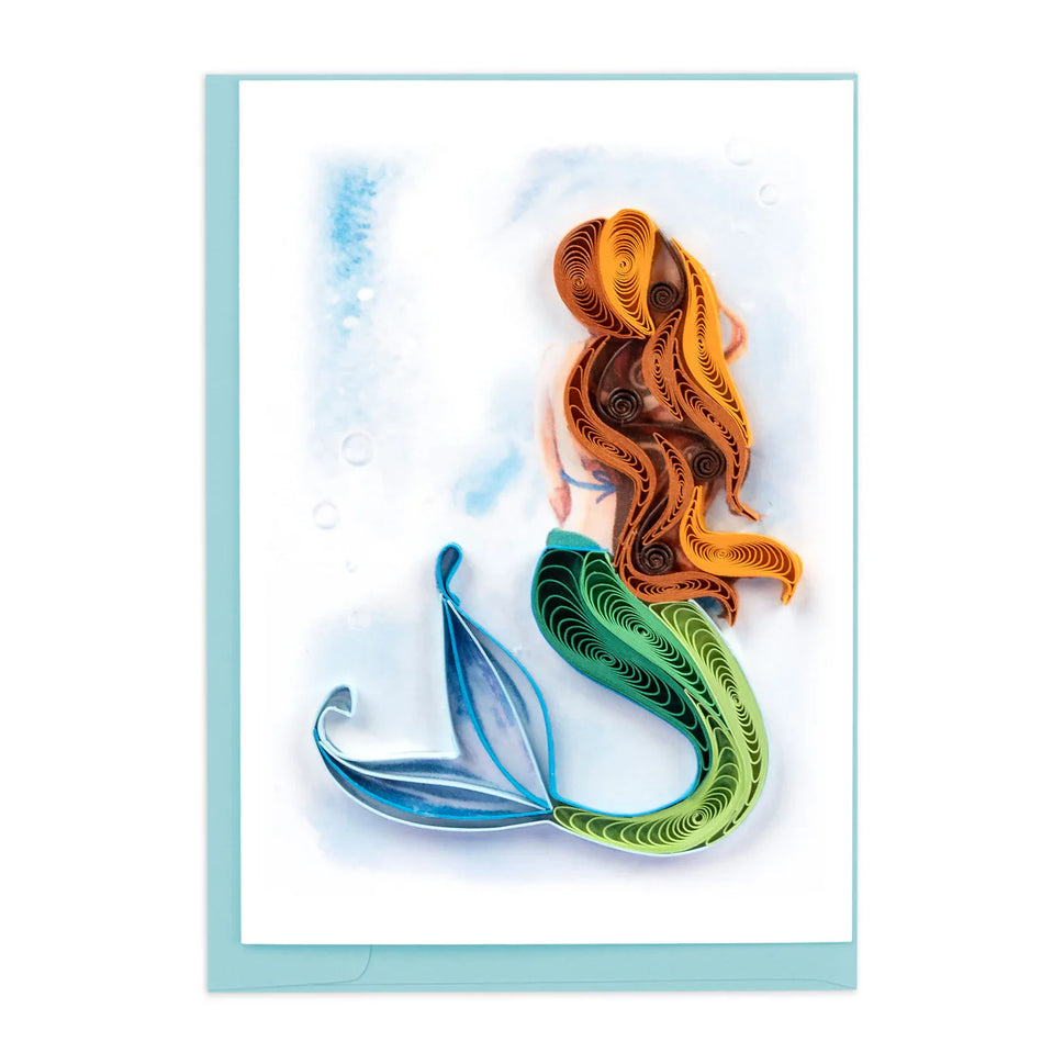 Mermaid Quilled Gift Enclosure Card