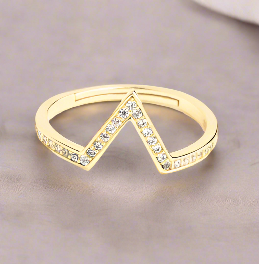 Perfectly-Paired Labradorite and Gold Ring Set