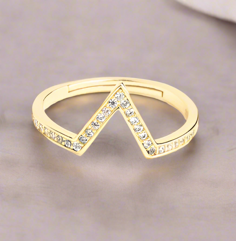 Perfectly-Paired Labradorite and Gold Ring Set