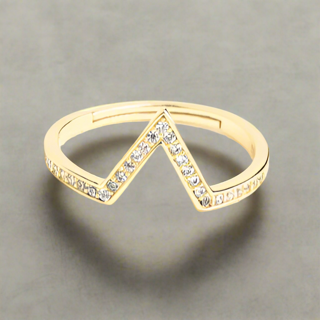 Perfectly-Paired Labradorite and Gold Ring Set