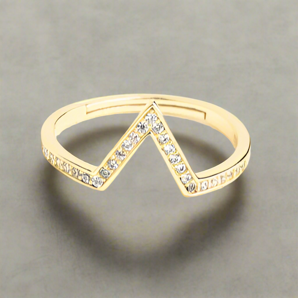 Perfectly-Paired Labradorite and Gold Ring Set