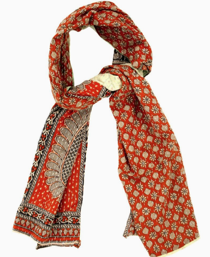 Cotton Kantha Scarves Assorted