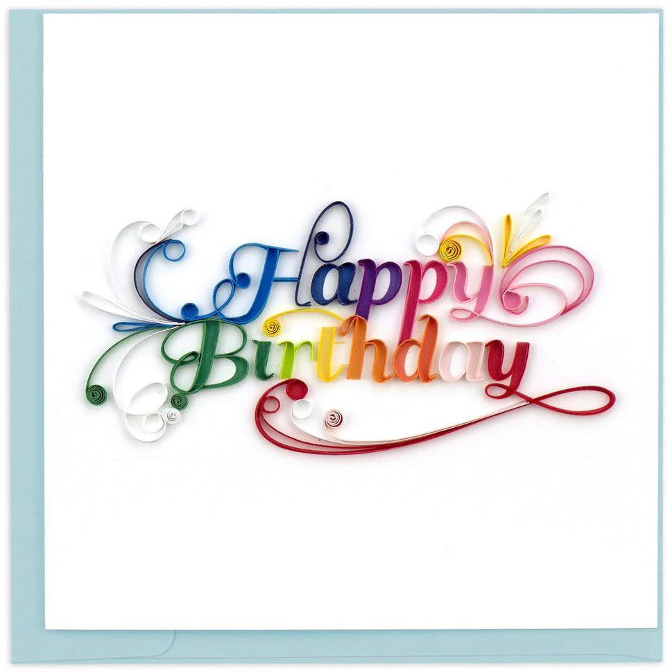 Quilled Happy Birthday Card