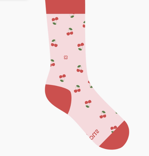 Socks that Support Self Checks Cherries