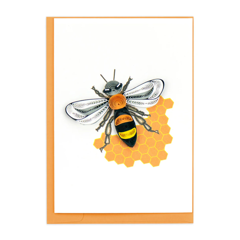 Honeybee Quilled Gift Enclosure Card
