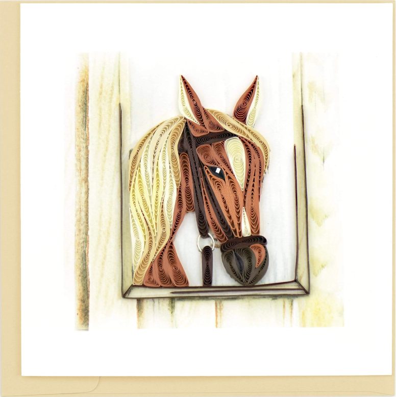 Horse in Stable Greeting Card