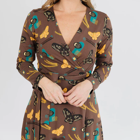 Katie Maxi Wrap Dress Autumn Quilt