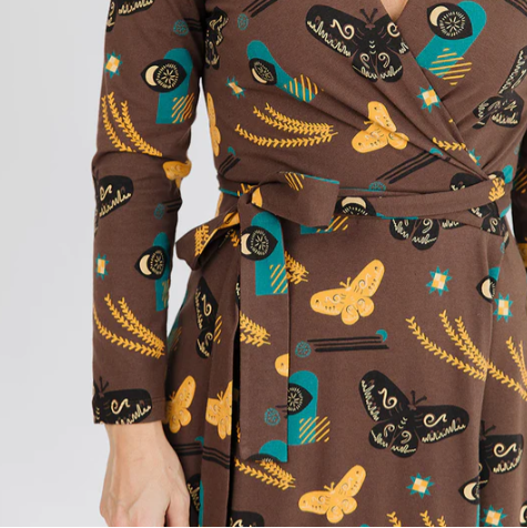 Katie Maxi Wrap Dress Autumn Quilt