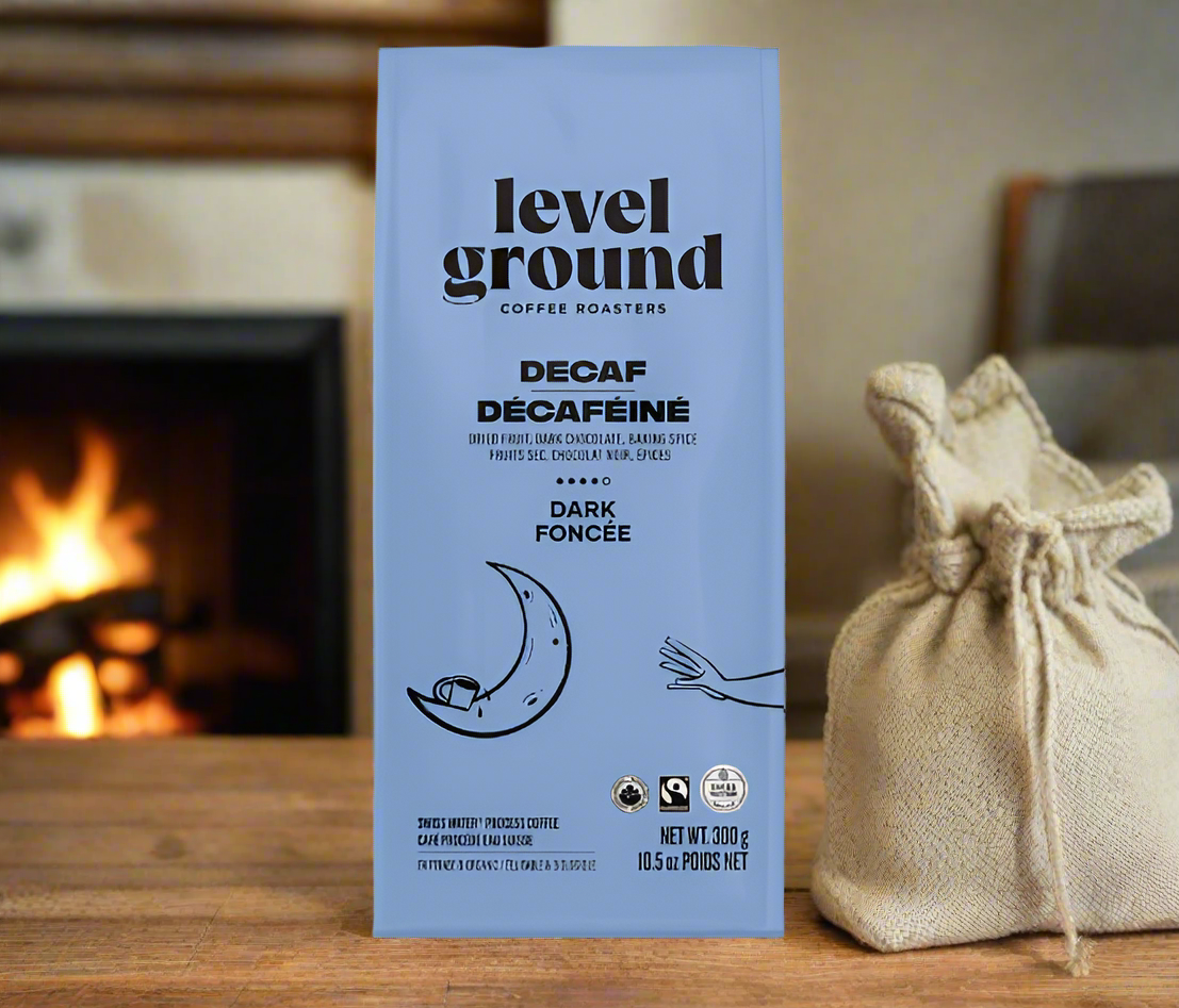 bag of level ground decaf coffee