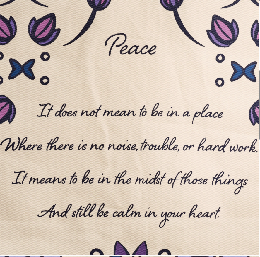 Lotus Peace Poem Wall Hanging