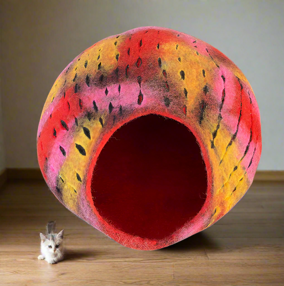 Cat Cave Handmade Felt - Terra