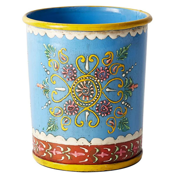 Henna Hand Painted Pot 4"